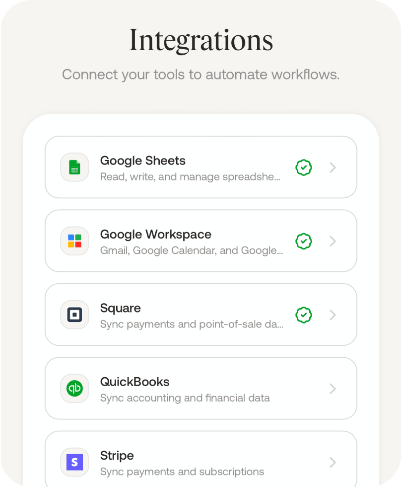 Connect your tools